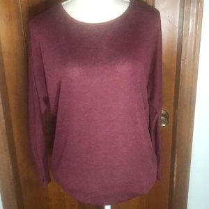 NWOT dolman top with cross-cross back